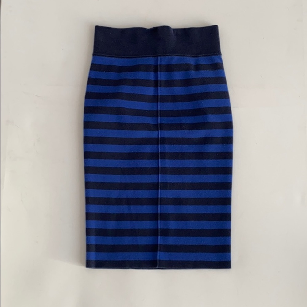 Juicy Couture Knit pencil skirt striped blue